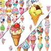 50 Pegatinas de Cono de Helado Coloridas de Compra Directa Transfronteriza, Verano Chocolate Helado Estilo Lindo Pegatinas de Grafiti