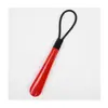 Calzador de Plástico Personalizado, Ayuda para Calzarse sin Agacharse, Tubo de Línea de 30 cm, Calzador Pequeño, Sin Doblarse, Tirador de Zapatos, Calzador con Mango Corto y Cuerda de Cuero