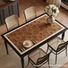 Porta-copos quadrado com estampa de couro retrô americano para sala de estar, mesa de jantar, mesa de centro, toalha de mesa à prova d'água, à prova de óleo, resistente ao calor, personalizável