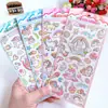 Pegatinas de Cristal Estéreo de Unicornio Pegaso 3D Pegatinas Decorativas de Dibujos Animados para Niños Hechas a Mano Álbum de Fotos de Recompensa Teléfono Móvil Computadora