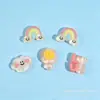 Mini Paletas de Nube Arcoíris de Dibujos Animados Accesorios de Resina DIY Pegamento de Crema Funda de Teléfono Pasador para el Cabello Accesorios para el Cabello Crocs