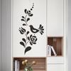Fan Xi Nuevo FX64215 Simple Flor Negra Enredadera Pájaro Dormitorio Xuan Sala de Estar Embellecimiento de Pared Adhesivo de Pared Decorativo