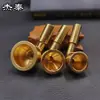Tazón de pipa de cobre puro Accesorios tradicionales para fumar Latón Bolsa tradicional para tabaco seco Pipa de boca ancha DIY