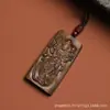 Collar con Colgante de Madera de Agarwood Tallada a Mano de Mil Brazos de Guanyin para la Paz Adorno Colgante Artesanal Amuleto de Buda Accesorio Colgante