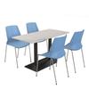 Mesa y Sillas de Comedor Combinadas para Cafetería Mesa y Sillas de Comedor de una Pieza para Cuatro Personas Mesa de Comedor para Cafetería Escolar Mesa de Comedor Combinada para Cafetería de Personal