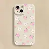 Patrón Floral Rosa y Blanco Adecuado para Funda de Teléfono Móvil Apple 17Promax Europea y Americana 15Pro Iphone16Pro Chica 14 Tendencia