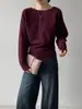 Suéter de punto Jiangzuo con botones laterales, estilo Melard, estética de viejo dinero para mujer, top ajustado de estilo francés con un look sofisticado, para mujer L728