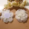 Super Fada Temperamento Gentil Malha Camélia DIY Preguiçoso Casual Presilha de Garra Elástico de Cabelo Broche Roupas Acessórios de Flor