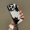 Venda Quente Transfronteiriça Gatinho Fofo Maçã 18Pro Furo Grande Transparente Capa para iPhone17 Antiderrapante Capa de Telefone com Furo Grande