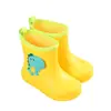 Botas de Chuva da Moda para Crianças, Sapatos Aquáticos Casuais e Fofos para Meninos e Meninas, Botas de Chuva de Desenho Animado para Crianças Pequenas e Médias, Botas de Chuva Leves Antiderrapantes