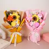 Ramo de Flores Tejidas a Mano con Hilo Producto Terminado Regalo para Empleados Girasol Flor Tejida Bestseller Transfronterizo Amazon Hilo
