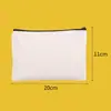 Estuche de lona para lápices al por mayor transfronterizo, estuche de lona con cremallera para estudiantes, bolsa de almacenamiento de cosméticos de mano con impresión personalizada