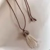 "Fundo Profundo" Água-viva Pérola Corrente de Cordão Longo Suéter Acessórios de Colar de Design de Luxo Leve