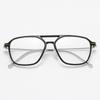 8004 montura de gafas para miopía de doble varilla para mujer, pata de titanio ultraligera, fina, de acero plástico, retro, artística, sencilla, para hombre a la moda