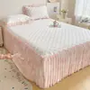 2026 Novo Modelo Feijão de Gelo Polímero Resfriamento Impresso Saia de Cama Estilo Tapete de Resfriamento Conjunto de Três Peças - Sombra da Lua