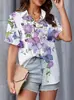 Cárdigan de manga corta para mujer de Aliexpress transfronterizo, solapa, camisa hawaiana, ligeramente elástico, estampado digital 3D, camisa casual