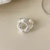 Anillo Nuevo de Nicho Estilo Coreano de Lujo Ligero, Anillo Ancho Vintage de Nicho, Anillo Abierto Ajustable Versátil Personalizado para el Dedo Índice