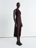 Vestido Longo Sem Mangas Inspirado no Design Sumeihui 2026 Novo Outono Inicial Estilo Lem Simples Ajustado na Cintura Vestido