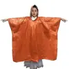 Capa de Chuva Isolada Descartável Laranja PE para Primeiros Socorros ao Ar Livre Capa de Chuva de Aventura Capa de Chuva Espessa de Emergência Dropshipping