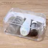 Bolsa Cosmética de PVC de Alta Transparência com Separação Seca e Úmida, Necessaire Autovedante, Bolsa de Viagem, Pequena Bolsa de Armazenamento para Pincéis de Maquiagem