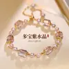 Pulseira de Pérolas e Contas Borboleta de Ametista para Mulheres, Estilo Francês, Luxo Leve, Nicho, Exquisita, Elegante, Joia de Alto Padrão