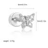 Pendientes de Acero Inoxidable con Baño de Oro de 18K y Circonitas Transfronterizos, Mini Piercings Nasales, Piercings Umbilicales, Joyería para Piercings, Modernos y Sencillos