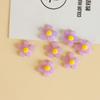 Bonito flor acrílico contas soltas DIY feito à mão colar material de contas brincos caseiros acessórios de material de brincos