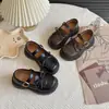 Zapatos Mary Jane para Niñas, Nuevo Estilo Universitario de Otoño, Suela Suave, Zapatos de Princesa, Zapatos Individuales Infantiles con Lazo, Zapatos Negros de Rendimiento