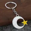Chaveiro de Venda Quente para Comércio Exterior Estrela e Lua Liga de Zinco Chaveiro Pingente Criativo de Esmalte Acessórios para Bolsa Atacado em Estoque