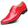 Zapatos de Cuero Casual de Negocios Retro Británicos para Hombre Puntiagudos Estilo Coreano Zapatos de Cordones de Cuero Patentado para Hombre Zapatos de Hombre Talla Grande 48