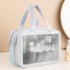 Saco de armazenamento de viagem de grande capacidade de camada dupla PU Dry and Wet Separation Multifunctional Bath Storage Bag Waterproof Toiletries Cosmetic Bag