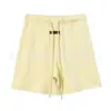 Shorts Casuais Largos de Cor Sólida com Cordão na Cintura, Shorts de Cinco Pontos Elásticos, Shorts Básicos de Verão Masculino em Mistura de Algodão, Estilo de Verão Masculino