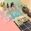 Miniatura comida juego canasta portátil canasta de almacenamiento 1:12 minutos 6 minutos modelo ob11 bjd adornos casa de muñecas diy