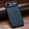 Adecuado para funda de cuero de teléfono móvil Iphone18, Soporte magnético para coche Magsafe con carga inalámbrica Samsung S26, Google 11