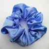 Scrunchies de Tamanho Médio em Estoque para Venda no Atacado do Fabricante, Elásticos de Cabelo Femininos Esportivos Cor Sólida Fresca de Cetim Estilo Ins