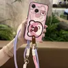 Adequado para Capa de Celular Tecno, Dissipação de Calor, Silicone de Borda Completa, Cordão Moderno, Pulseira Fofa, Transversal Diagonal para Mulheres