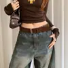Cinturón Vintage Melard con Adorno de Gamuza para Mujer, Estilo de Nicho de Alta Gama, Adecuado para Vestidos y Jeans, con Decoración de Hebilla