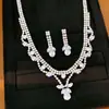 Brincos de pingente de gota d'água de zircônia colar corrente para clavícula estilo vestido de noite moda para o dia a dia joias versáteis transfronteiriças europeias e americanas
