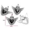 Cráneo Gótico Vintage Amor Cruz Goteo de Aceite DIY Accesorios de Joyería de Aleación Pulsera Collar Colgante W273