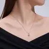 Joyería de Plata Chica Soñadora Venta Caliente Versátil Elegante Collar para Mujeres Collar de Cadena Forma O para Uso Diario Collar Geométrico Redondo