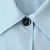 Moda femenina europea y americana transfronteriza Superventas de AliExpress Gabardina de moda estilo francés con solapa, botones y cinturón