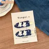 Presilha de Cabelo Retrô Fofa com Laço de Jeans para Meninas, Presilha com Design de Estrelas, Acessório de Cabelo Moda Y2K