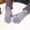 Guantes Calientes de Invierno para Hombre, Guantes de Cinco Dedos Engrosados para Pantalla Táctil, A Prueba de Frío y Sol, Guantes de Punto para Ciclismo al Aire Libre, Deportes y Fitness