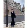 2026 Suéter de Punto con Cuello de Cable Estilo Retro Hongkonés 2026 Bodycon Delgado Moda Vestido de Punto para Mujer Otoño e Invierno