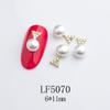 Nuevo fabricante de accesorios de bricolaje para joyería de uñas de aleación japonesa con cuentas de cara rosa y estrella, taladro grande para uñas