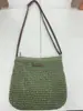 Bolsa Transversal de Palha de Ráfia Personalizada, Nova Bolsa Tecida Feita à Mão, Versátil de Grande Capacidade com Zíper para Férias na Praia para Mulheres