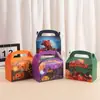 Caja Portátil Impresa Transfronteriza para Pastel Postre Muffin Caja para Fiesta Dulces Caja de Regalo Caja Vacía Paquete de Halloween