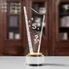 Troféu de Cristal Customização Criativa Evento de Reunião Anual da Empresa para Funcionários Competição Customização Honra Infantil Placa de Homenagem Gravação Customização