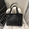 Bolsa de grande capacidade para mulheres 2023 nova tendência outono e inverno textura avançada bolsa tote losango bolsa de ombro única para o dia a dia