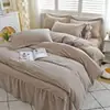 2026 Novo Conjunto de Saia de Cama Bordada em Seersucker de Algodão Amigável à Pele - Peças